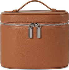 Makeup Bag, Travel Make up Case with Compartments and Handle, Portable Cosmetic