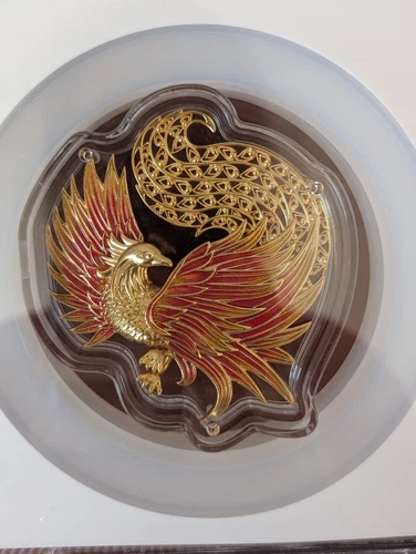 2025 Samoa 2oz Silver Filigree Phoenix Gold Gilded NGC PL 70 First Releases