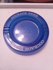 Courage Beer glass ashtray