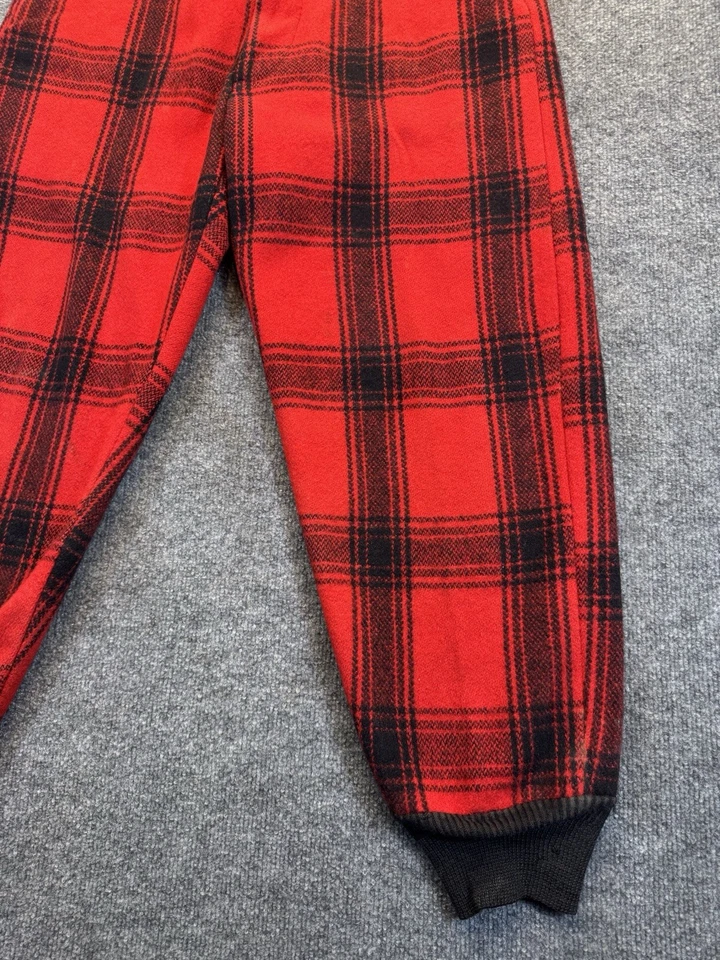 Vtg 1950s-60s Pine Crest Buffalo Plaid Wool Hunting Pants 36x28 - Image 2 of 4