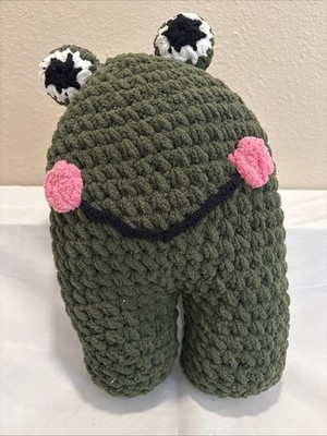 handmade crochet stuffed animals Green Frog 15 