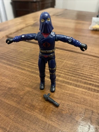 GI Joe Hooded Cobra Commander 1984 v2 ! w/Pistol* TIGHT JOINTS
