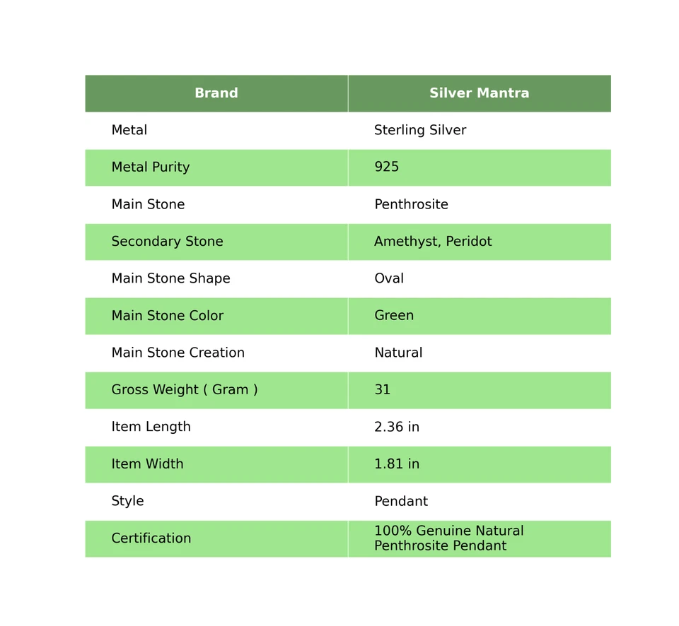 Oval Penthrosite 925 Silber Tochter Verlobung Geburtstag Blende Anhänger Schmuck - Bild 2 von 4