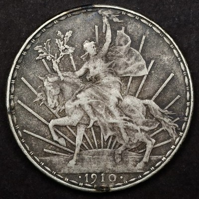 1910 Mexico Peso Caballito Silver - VF