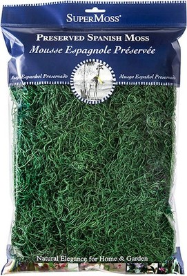 SuperMoss Preserved Spanish Moss 2oz | Hunter Green, Dusty Rose, Black