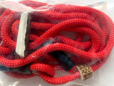 Mystique Umhängeleine Hunting Profi LAUTLOS rot +Hornstop OHNE Karabiner MYS6785