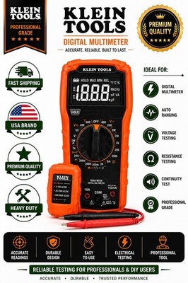 Klein Tools 69149P Digital Multimeter Voltage Tester Outlet Test Kit New