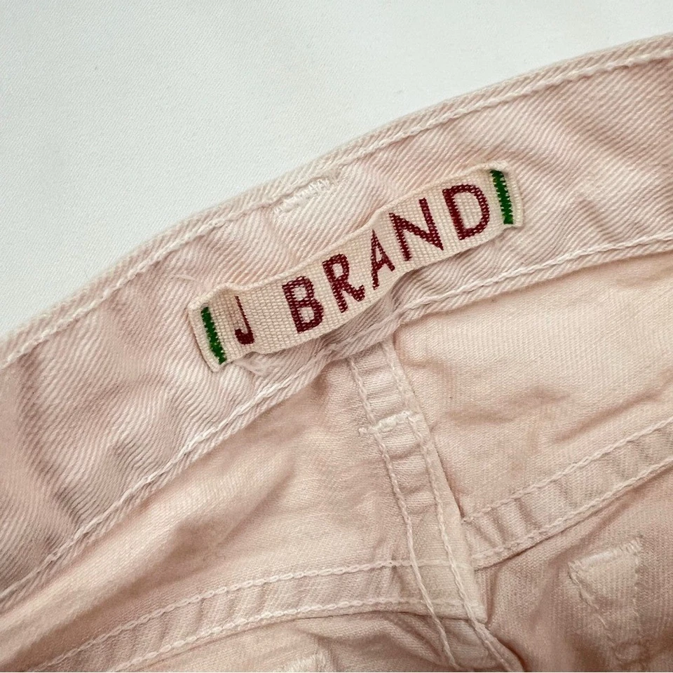 Pantalones Cortos Románticos Jean Denim Rosa Claro Mini Tiro Bajo Marca J Y2K 24 XS Foto 2 de 4