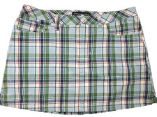 90s Y2K Abercrombie  Fitch Cotton TartanPlaid Micro Mini Skirt Sz 4 Preppy Vtg.