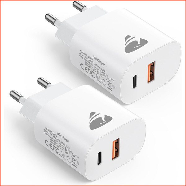 Usb C LadegeräT 20W 2Er Pack SchnellladegeräT FüR Iphone Ipad Samsung S23 S24-image