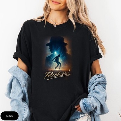 Michael Jackson Moonwalk Silhouette Vintage Style Graphic T-shirt