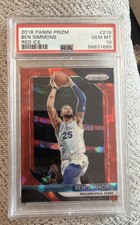 2018-19 Panini Prizm - Ben Simmons #219 Red Ice Prizm