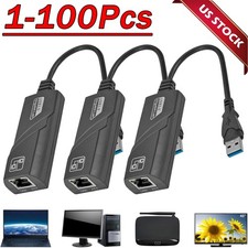 USB 3.0 Gigabit Ethernet LAN RJ45 1000Mbps Network Adapter For Windows PC Lot
