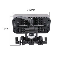 NICEYRIG Adjustable Chest Pad Mount Plate with Rod Clamp For Handheld Shooting