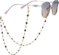 Eyeglasses Chain Holder, Beaded Neck Cord for Reading Glasses and Sunglasses, Wo