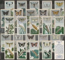 LAMBERTS (TEA)-FULL SET- BUTTERFLIES AND MOTHS 1960 (25 CARDS) EXCELLENT