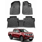 Floor Mats 4D TPE Rubber Deep Tray Tailored For Nissan Navara 2016-2022