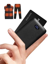 7.4V/5V Battery Pack for Heated Vest, Pocket Size 10000mAh Power Bank for Hea...