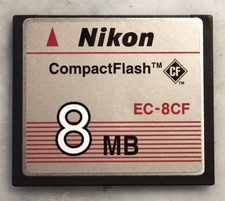 Nikon 8 mB Compact Flash Memory Card Data Storage EC-8CF