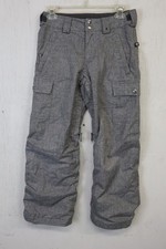 Burton Youth Dryride Snowboard Pants Gray Room-To-Grow Youth M 10-12 Cargo Vents