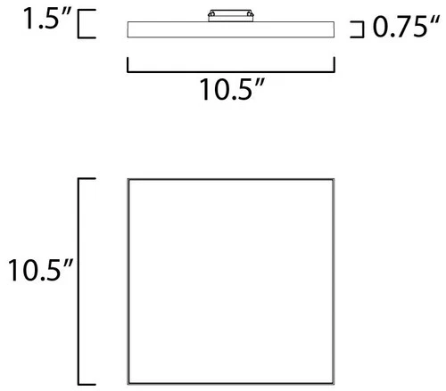 Maxim Trim 10 1/2" Wide Square Black LED Ceiling Light - Picture 3 of 3