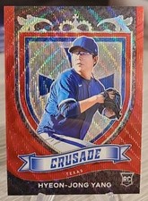 Hyeon-Jong Yang 2021 Panini Crusade Ruby Wave /199 Rookie #10 Texas Rangers RC