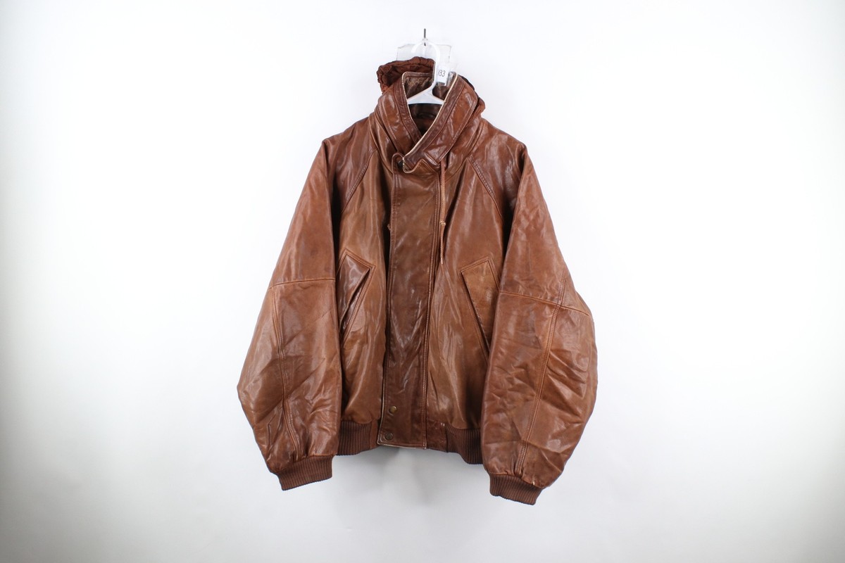 Vintage 90s Type A-2 Flight Leather Jacket 42 or Large Deadstock 