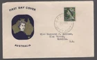 1953 Australia QE11 Queen Elizabeth 3d Green Unsealed GUTHRIE FDC