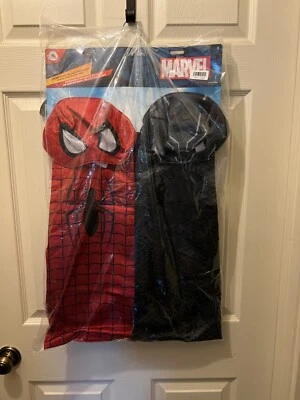 Brand New Kids Marvel Super Hero Cape and Mask Set Spiderman/Black Panther Both - Image 1 of 4