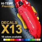 FITS CORVETTE HI-TEMP PREMIUM BRAKE CALIPER DECALS STICKERS CAST VINYL