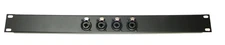 PROCRAFT AFP1U-4NCJ6FI-S 1U Rack Patch Panel Loaded w/ 4) NEUTRIK Combo Jacks