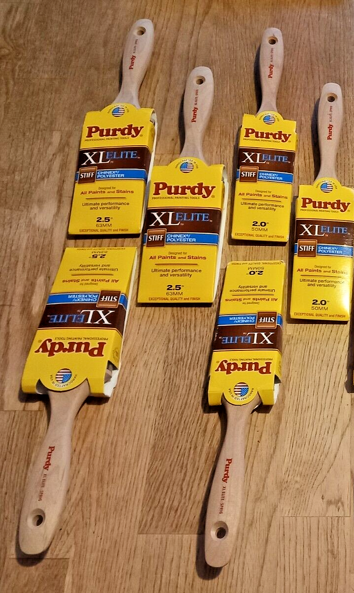 14 X PURDY PAINT BRUSHES XL ELITE SPRIG 6X1.5'' 3X2'' 3X2.5'' XL CUB 2X