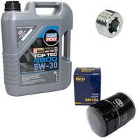 MotoröL Set 5W-30 5 Liter + ÖLfilter SM 104 + Schraube FüR Fiat Doblo Lancia 1.2