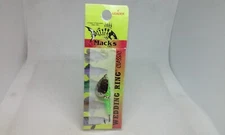 Vtg Mack"s Lure WEDDING RING SPINNER #10 Flr/Chartreuse Walleye rig Fishing Lure