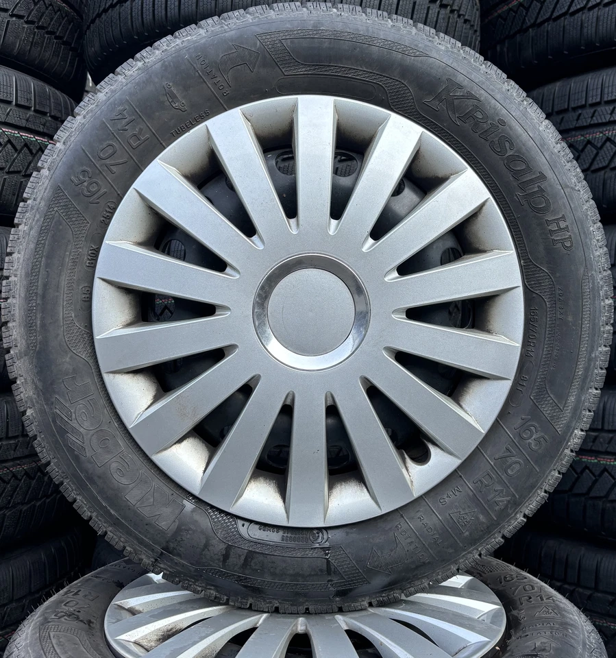 4 Orig VW Winterräder Stahl 165/70 R14 81T VW Up Skoda Citigo Seat Mii 1S0601027 - Bild 2 von 3