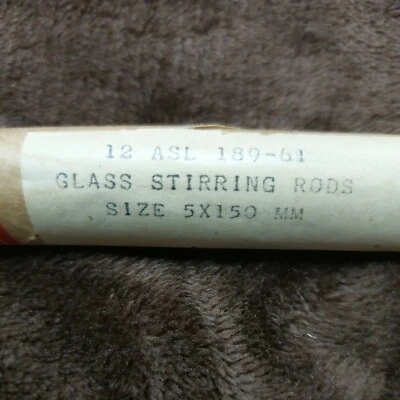 LaPINE SCIENTIFIC COMPANY 12 Glass Stirring Rods vintage 5x150mm NEW lab medical - Image 1 of 4