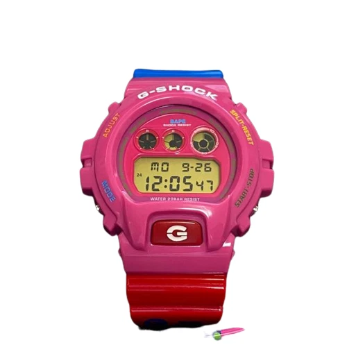 Casio DW-6900 A Bathing Ape Bape x Kid Cudi x G-Shock Pink W/Box Used