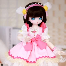 Pretty Girl 1/4 BJD SD Dolls Ball Joint Cartoon Eyes Face Makeup Full Set Toy