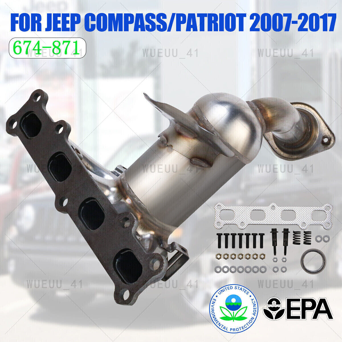 Exhaust Manifold Catalytic Converter For Jeep Compass / Patriot 2.4L