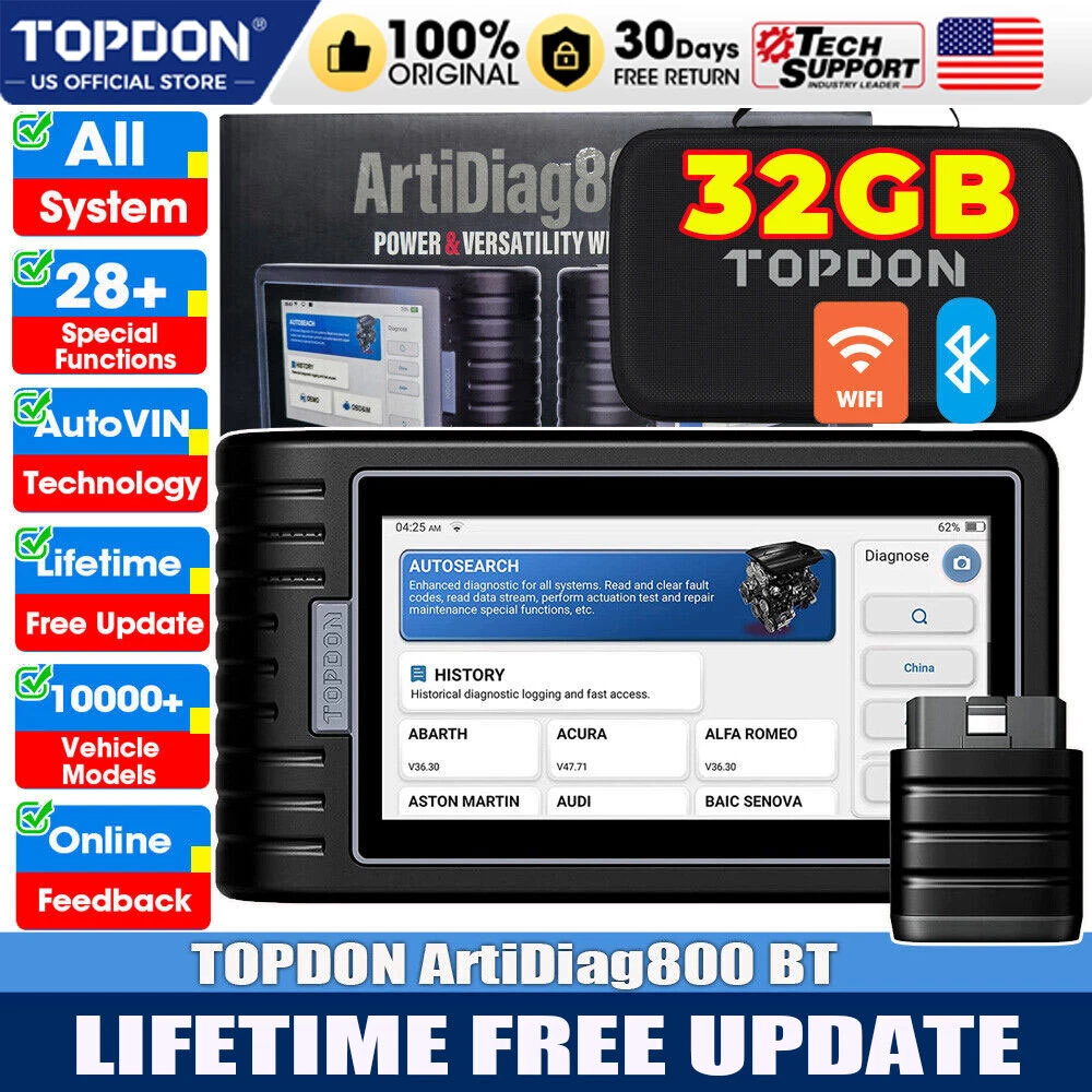 TOPDON ArtiDiag 800BT OBD2 Scanner Diagnostic Code Reader