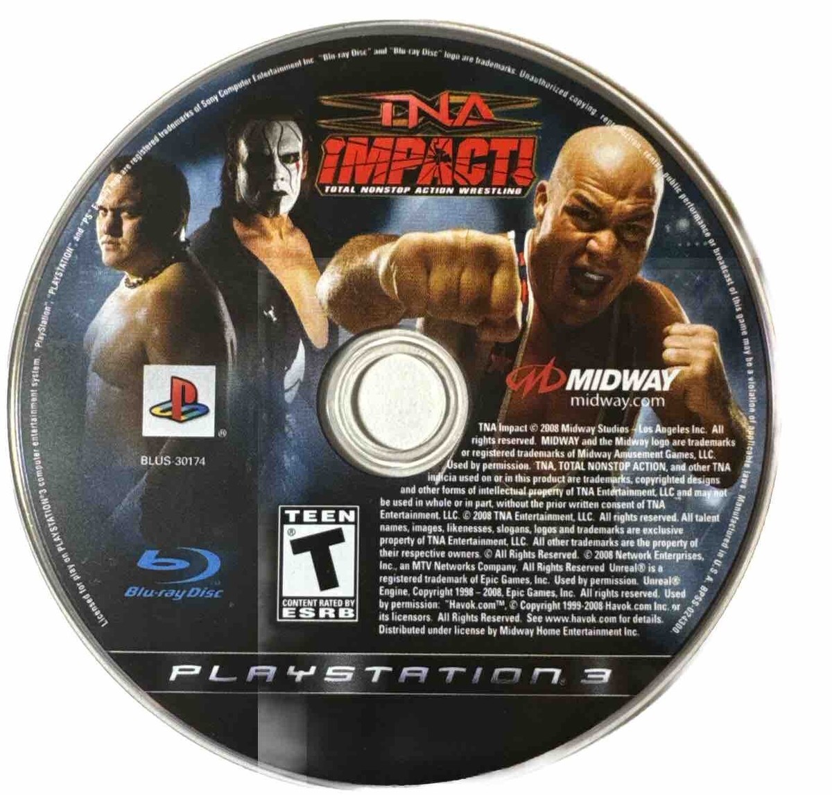 TNA Impact Sony PlayStation 3 - PS3 - *Disc Only* *Black