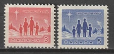 Canada #434p-435p, Christmas - Star of Bethlehem, W2B Tagged Set MNH Stamp 1964