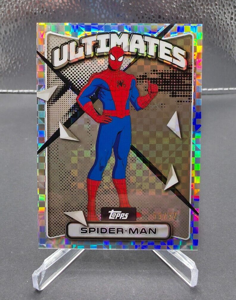 2025 Topps Marvel X-Men 97 Finest Ultimates Spider-Man Xfractor /97 Card #52 U19