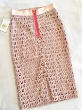 Falda de seda Mayla Stockholm Saskia camafeo rosa rubor rosa talla 2 EE. UU./6 REINO UNIDO