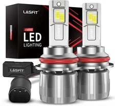 LASFIT 9007/HB5 LED Light Bulbs 65W 13000LM 6000K Cool White Pair LSplus 2024