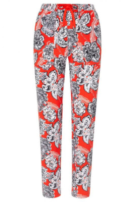 Jockey Schlafanzug Pyjamahose Gr. M 38 40 Schlafhose NEU TOP rot geblümt Jersey