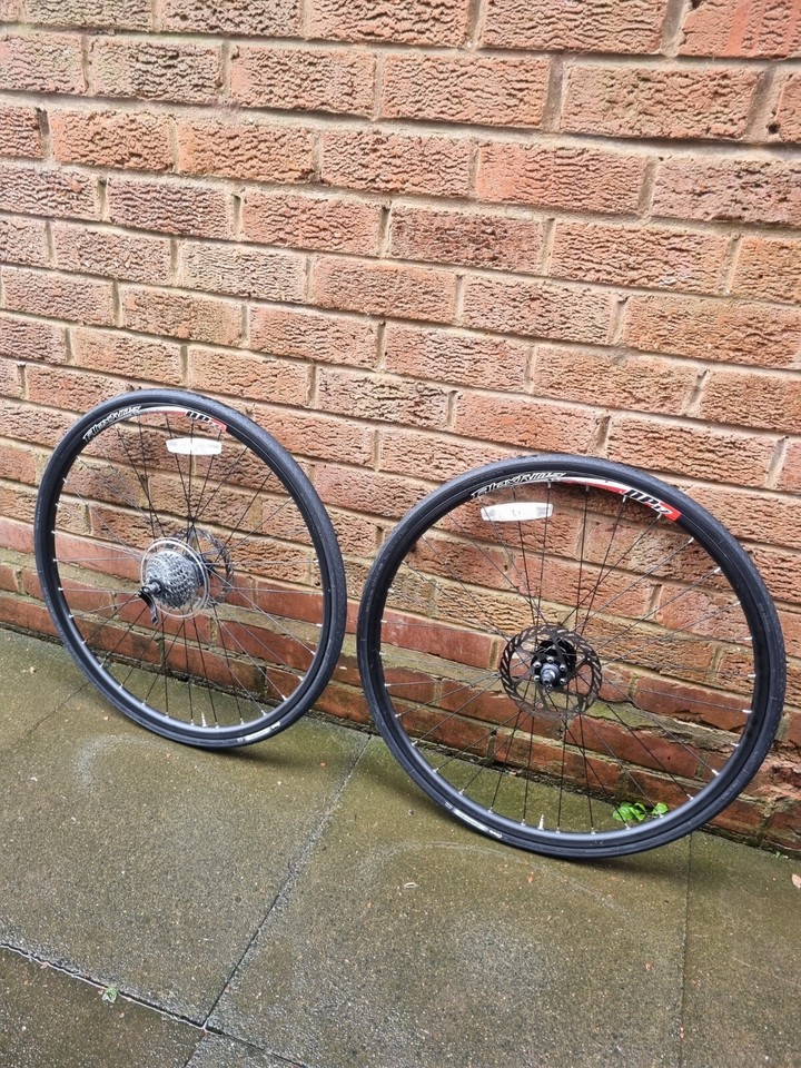 Bike Bicycle Wheelset 28"700c 9speed Discbrake Qr Alexrims Dp 17 Hybrid