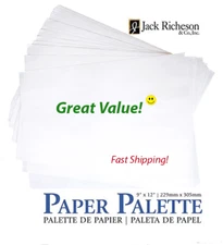Jack Richeson Disposable Palette Paper / 9 x 12"