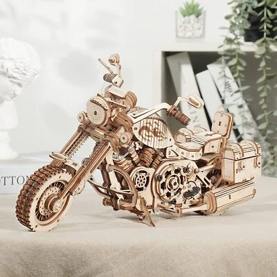 ROKR Cruiser Motorrad 3D Holz Puzzle Modell Kit DIY für Erwachsene Kid Geschenk