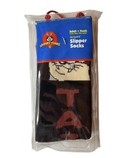 Vtg Looney Tunes 1999 Taz Socks Adult Youth Warner Bros New Slipper One Size